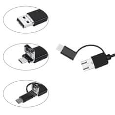 W-STAR W-Star Endoskopická kamera USB UCAM8x10 sonda 8mm 10m měkký kabel HD konektor 3v1 USBC