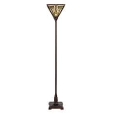 Clayre & Eef Stojací lampa Tiffany BROWN MINIMALISM 5LL-6079