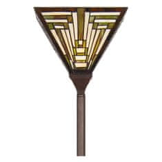 Clayre & Eef Stojací lampa Tiffany BROWN MINIMALISM 5LL-6079