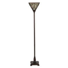 Clayre & Eef Stojací lampa Tiffany BROWN MINIMALISM 5LL-6079