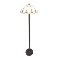 Clayre & Eef Stojací lampa Tiffany THE WHITE SUN 5LL-6148