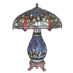 Clayre & Eef Stolní lampa Tiffany DRAGONFLY 5LL-6186