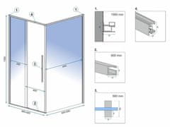 REA Sprchový kout solar gold 90x90 (REA-K4900)