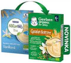 Gerber Organic nemléčná kaše s příchutí vanilky 9x200 g