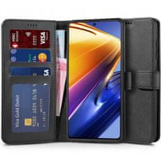 Tech-protect Wallet knížkové pouzdro na Xiaomi Poco F4 5G, černé