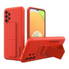 WOZINSKY Kickstand flexibilní silikonové pouzdro se stojánkem pro Samsung Galaxy A13 5G , červená