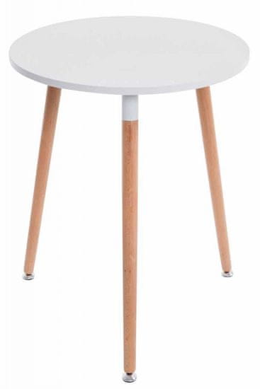 BHM Germany Odkládací stolek Amalie, 60 cm, bílá / přírodní