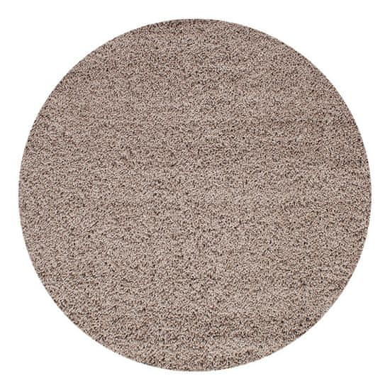 Ayyildiz Kusový koberec Dream Shaggy 4000 beige kruh