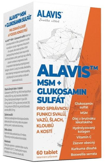 Alavis MSM,glukosamin sulfát 60tbl