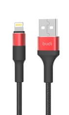 SEFIS nabíjecí datový kabel Premium-RD s konektory USB-A a Lightning 1m černo-červený