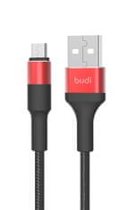 SEFIS nabíjecí datový kabel Premium-RD s konektory USB-A a Micro-USB 1m černo červený 