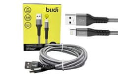 SEFIS nabíjecí datový kabel Premium s konektory USB-A a Lightning stříbrný 2m