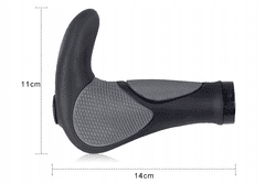 Korbi Cyklistické rukojeti ergonomické rohy černé