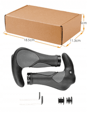 Korbi Cyklistické rukojeti ergonomické rohy černé