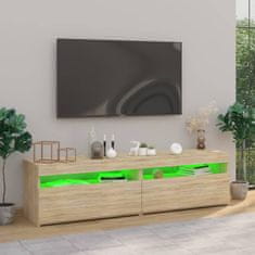 Vidaxl TV skříňky s LED osvětlením 2 ks dub sonoma 75 x 35 x 40 cm