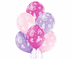 GoDan Latexové balóny na helium Baby Girl 12" - 6 ks