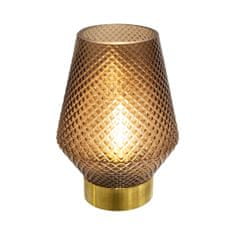 Atmosphera LED stolní lampa, sklo, 17 cm, růžová