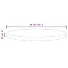 Vidaxl Stolní deska Ø 50 x 2,5 cm masivní borové dřevo