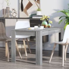 Greatstore Jídelní stůl šedý sonoma 140 x 74,5 x 76 cm kompozitní dřevo