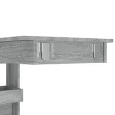 Greatstore Nástěnný barový stolek šedý sonoma 102 x 45 x 103,5 cm
