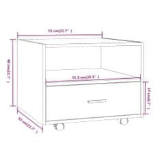 Vidaxl Konferenční stolek dub sonoma 55 x 55 x 40 cm kompozitní dřevo