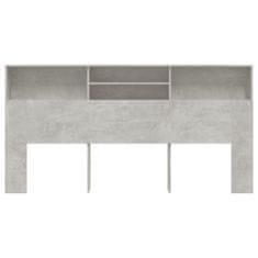 Greatstore Čelo postele s úložným prostorem betonově šedé 200x19x103,5 cm