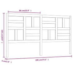 Greatstore Čelo postele 186 x 4 x 104 cm masivní borovice