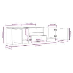 Vidaxl TV skříňka dub sonoma 140 x 35 x 40 cm kompozitní dřevo