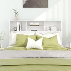 Greatstore Čelo postele s úložným prostorem lesklé bílé 140x19x103,5 cm
