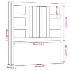 Vidaxl Čelo postele 96 x 4 x 100 cm masivní borovice