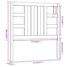 Greatstore Čelo postele 81 x 4 x 100 cm masivní borovice