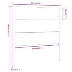 Greatstore Čelo postele černé 96 x 4 x 100 cm masivní borovice