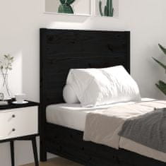 Greatstore Čelo postele černé 81 x 4 x 100 cm masivní borovice