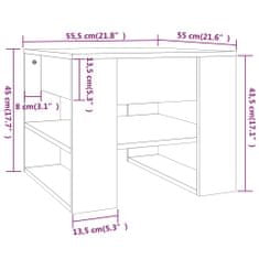 Vidaxl Konferenční stolek černý 55,5 x 55 x 45 cm kompozitní dřevo