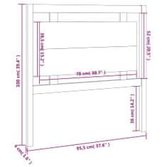 Greatstore Čelo postele medově hnědé 95,5 x 4 x 100 cm masivní borovice