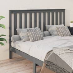 Greatstore Čelo postele šedé 166 x 6 x 101 cm masivní borovice