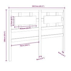 Greatstore Čelo postele černé 165,5 x 4 x 100 cm masivní borovice