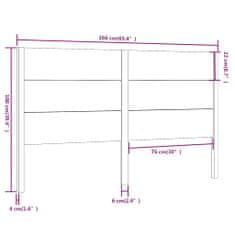 Vidaxl Čelo postele 166 x 4 x 100 cm masivní borovice