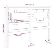 Vidaxl Čelo postele medově hnědé 155,5 x 4 x 100 cm masivní borovice