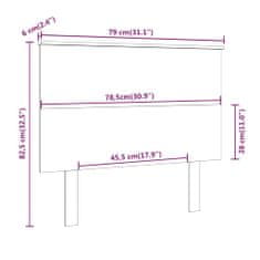 Greatstore Čelo postele 79 x 6 x 82,5 cm masivní borovice