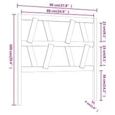 Greatstore Čelo postele šedé 96 x 4 x 100 cm masivní borovice