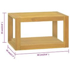 Vidaxl Nástěnná koupelnová skříňka 60 x 45 x 35 cm masivní teak