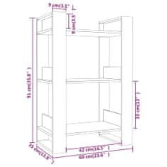 Greatstore Knihovna / dělicí stěna 60 x 35 x 91 cm masivní borovice