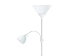 Platinet Lampa podlahová E27+E14 White