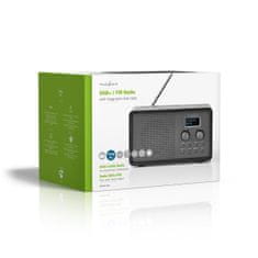 Nedis Radiopřijímač DAB+ / FM, budík, 20 předvoleb