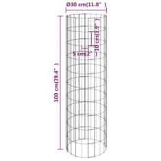 Vidaxl Kruhové gabionové vyvýšené záhony 4 ks Ø 30x50/100/150/200 cm