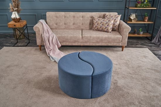 Atelier Del Sofa Taburet Alis Puf - Blue, Modrá