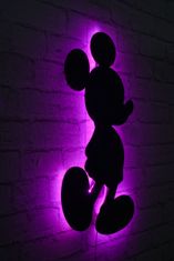 Hanah Home Nástěnná dekorace s led osvětlením Mickey Mouse růžová