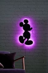 Hanah Home Nástěnná dekorace s led osvětlením Mickey Mouse růžová