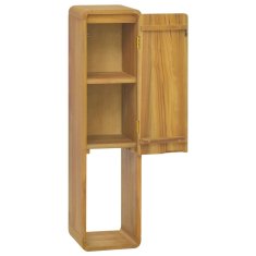 Greatstore Nástěnná koupelnová skříňka 25 x 25 x 100 cm masivní teak